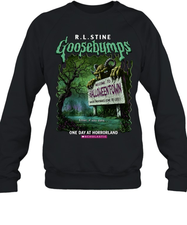 Vintage Goosebumps One Day At Horrorland Welcome To Halloweentown Unisex Sweatshirt