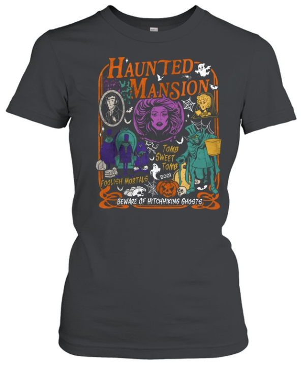 Vintage Haunted Mansion  Madame Leota Hatbox Ghost Halloween  Classic Women's T-shirt