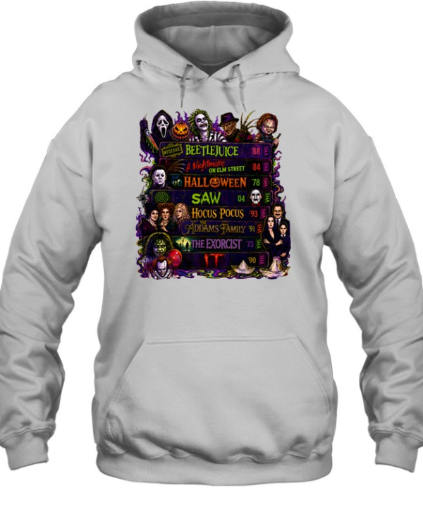 Vintage Horror Movie VHS Tapes Beetlejuice Halloween Slasher Unisex Hoodie