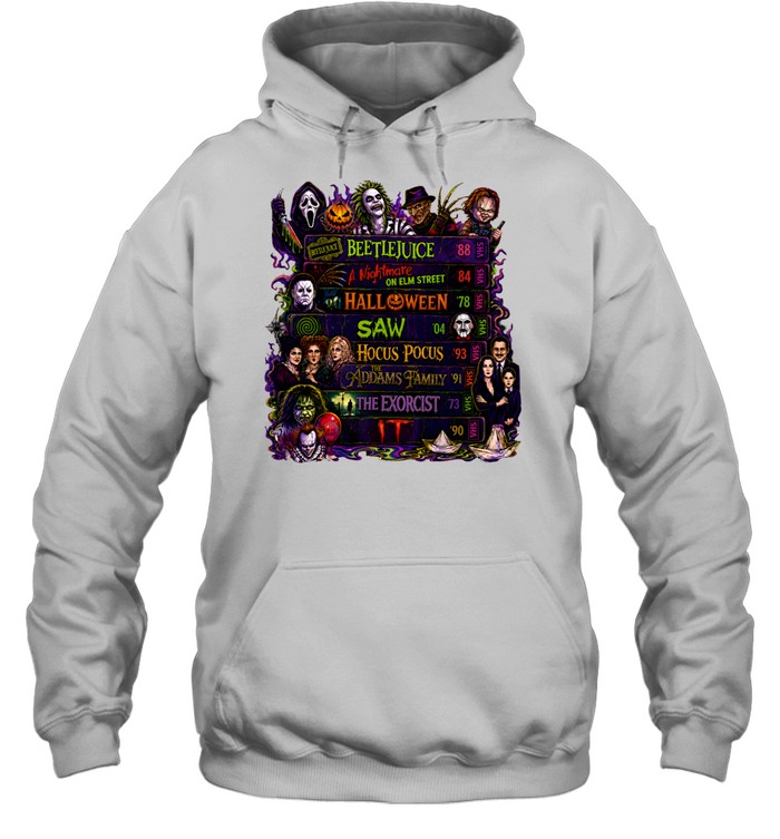Vintage Horror Movie VHS Tapes Beetlejuice Halloween Slasher Unisex Hoodie Vintage Horror Movie VHS Tapes Beetlejuice Halloween Slasher Unisex Hoodie