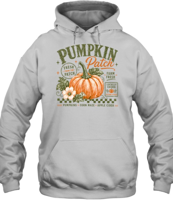 Vintage Pumpkin Patch Fresh Farm Fall Autumn  Unisex Hoodie