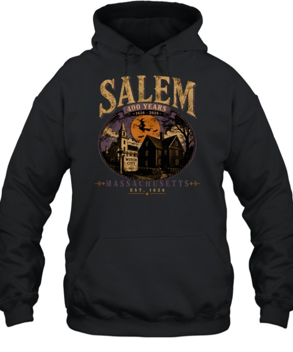 Vintage Salem Massachusetts 400 Years 1626-2026 Witch City  Unisex Hoodie