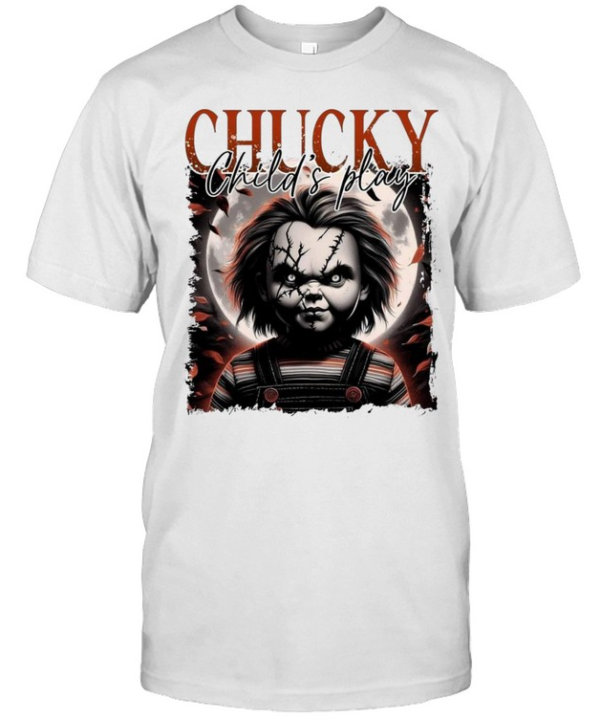 Chucky Child's Play Full Moon Halloween Horror Graphic Classic Men's T-shirt