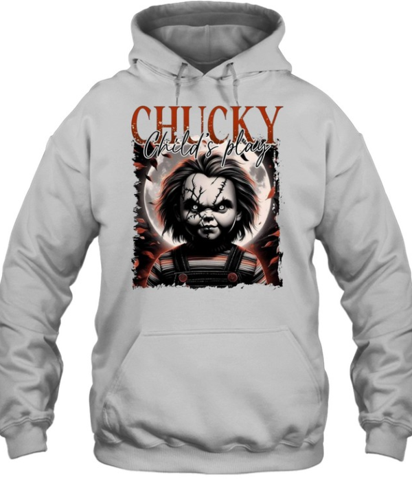Chucky Child's Play Full Moon Halloween Horror Graphic Unisex Hoodie