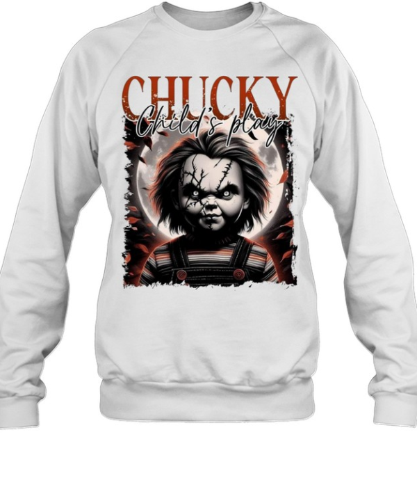 Chucky Child's Play Full Moon Halloween Horror Graphic Unisex Sweatshirt