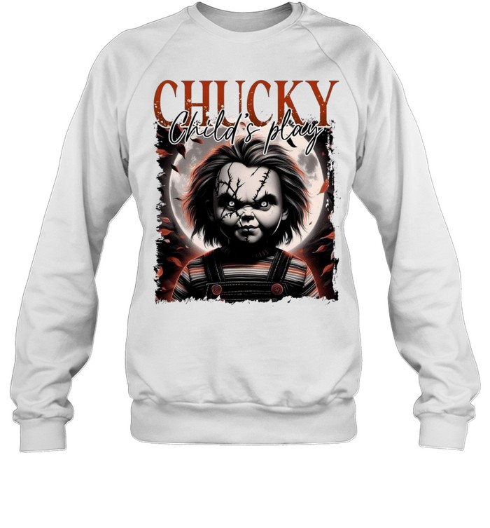 Chucky Child's Play Full Moon Halloween Horror Graphic Unisex Sweatshirt Chucky Child's Play Full Moon Halloween Horror Graphic Unisex Sweatshirt