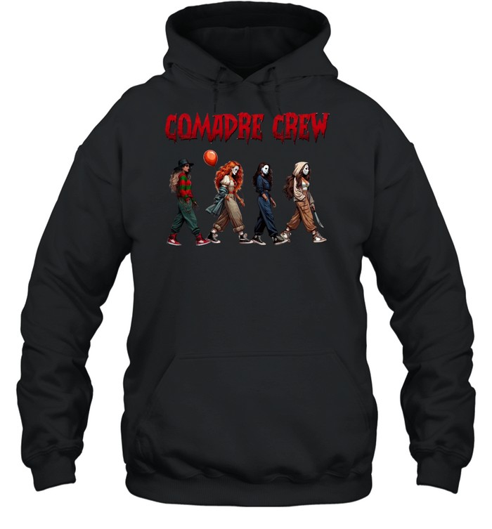 Comadre Crew Streetwear Slasher Girls Squad Halloween Graphic Unisex Hoodie Comadre Crew Streetwear Slasher Girls Squad Halloween Graphic Unisex Hoodie