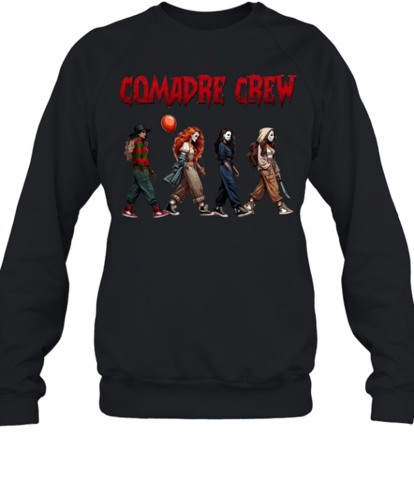 Comadre Crew Streetwear Slasher Girls Squad Halloween Graphic Unisex Sweatshirt