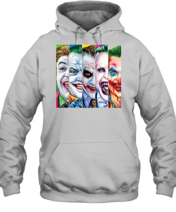 Evolution of Joker Clown Prince of Crime Halloween Comic Graphic  Unisex Hoodie