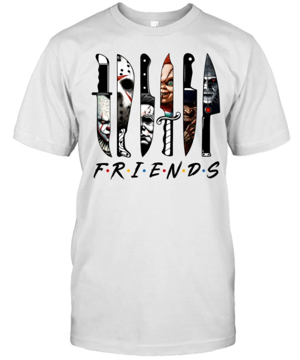 Horror Friends Slasher Knives Lineup Graphic Halloween  Classic Men's T-shirt