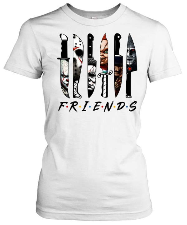 Horror Friends Slasher Knives Lineup Graphic Halloween  Classic Women's T-shirt