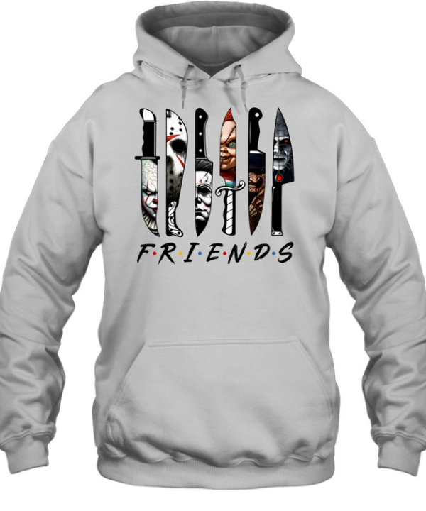 Horror Friends Slasher Knives Lineup Graphic Halloween  Unisex Hoodie