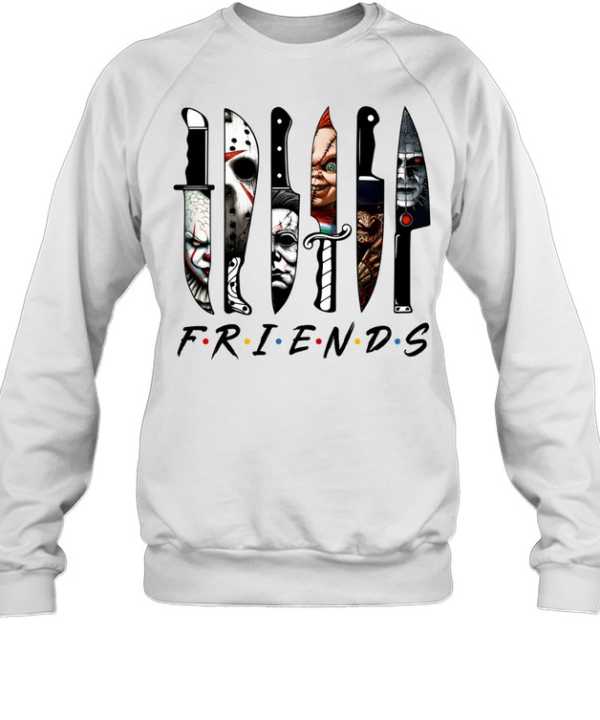 Horror Friends Slasher Knives Lineup Graphic Halloween  Unisex Sweatshirt