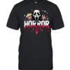 Horror Movie Night Ghostface Popcorn Blood Drip Halloween  Classic Men's T-shirt