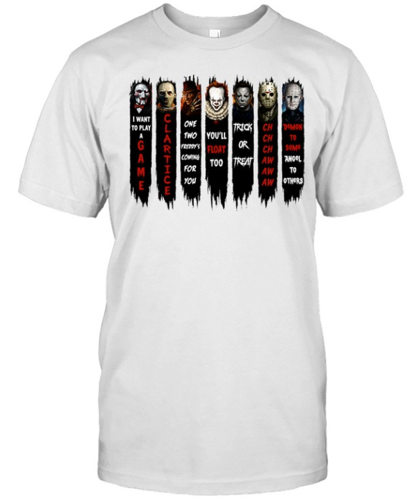 Horror Slasher Movie Quotes Squad Halloween Graphic  Classic Men's T-shirt