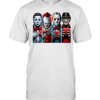 Horror Slasher Squad Gentlemen Holding Hearts Valentine Halloween Graphic  Classic Men's T-shirt