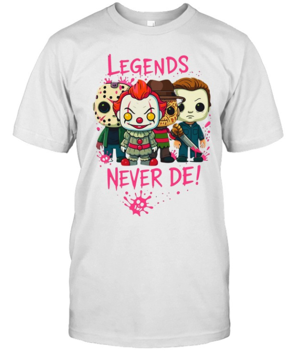Legends Never Die Horror Slasher Chibi Figures Halloween Graphic Classic Men's T-shirt