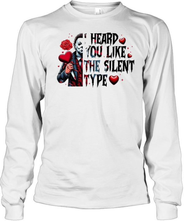 Michael Myers Heart Balloon Rose Halloween Horror Romance Graphic  Long Sleeved T-shirt