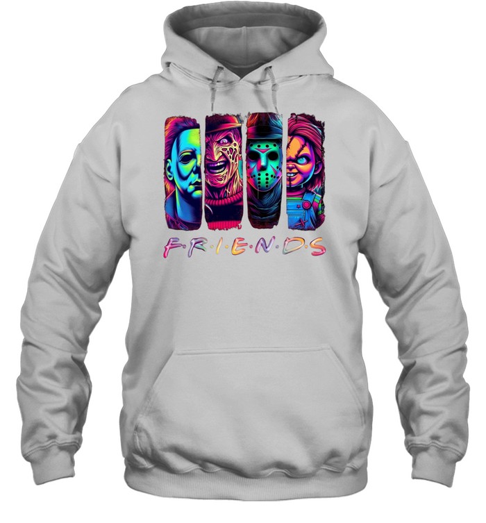 Neon Horror Friends Slasher Squad Michael Freddy Jason Chucky Unisex Hoodie Neon Horror Friends Slasher Squad Michael Freddy Jason Chucky Unisex Hoodie