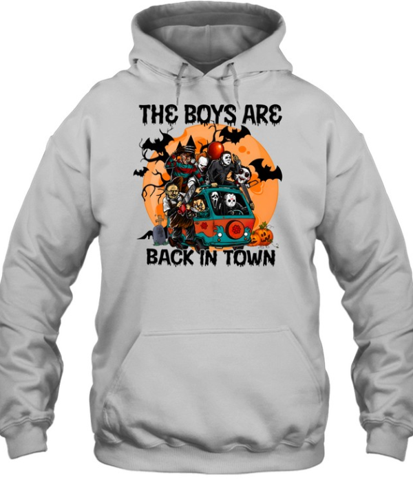 The Boys Are Back In Town Horror Slasher Mystery Machine Van Halloween  Unisex Hoodie