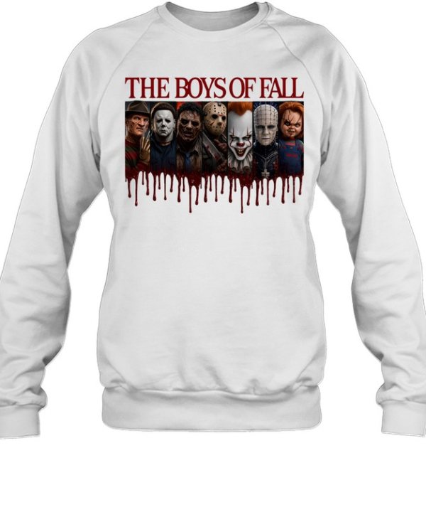 The Boys Of Fall Horror Slasher Squad Bleeding Film Strips Halloween  Unisex Sweatshirt