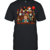 The Boys Of Fall Horror Slasher Squad Drinking Coffee Halloween  Classic Men's T-shirt