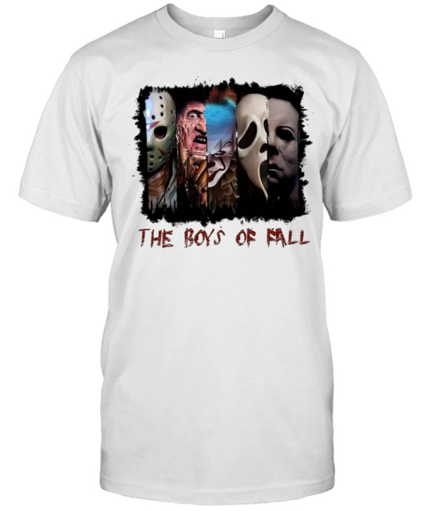 The Boys Of Fall Horror Slasher Squad Graphic Halloween Classic Men's T-shirt