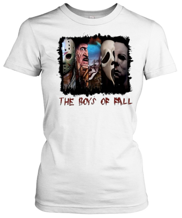 The Boys Of Fall Horror Slasher Squad Graphic Halloween  Classic Women's T-shirt