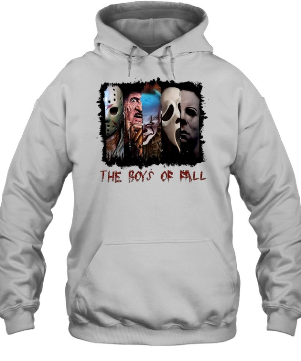 The Boys Of Fall Horror Slasher Squad Graphic Halloween  Unisex Hoodie