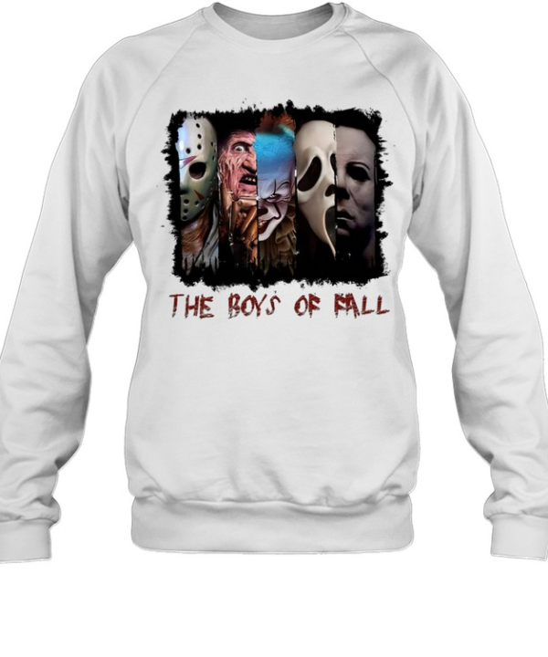 The Boys Of Fall Horror Slasher Squad Graphic Halloween  Unisex Sweatshirt