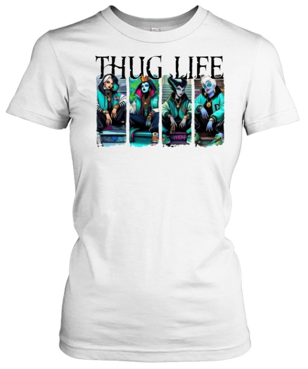 Thug Life Bad Girls Streetwear Squad Hip Hop Villains Halloween  Classic Women's T-shirt