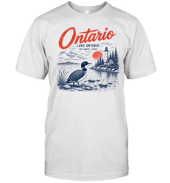Vintage Loon Lighthouse Graphic Tee Classic Men's T-shirt Vintage Loon Lighthouse Graphic Tee Classic Men's T-shirt