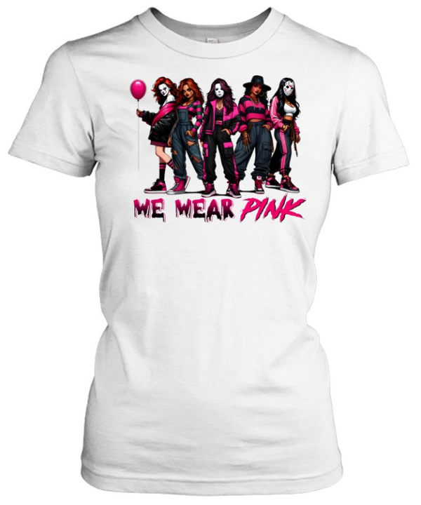 We Wear Pink Horror Slasher Girls Halloween Graphic  Classic Women's T-shirt