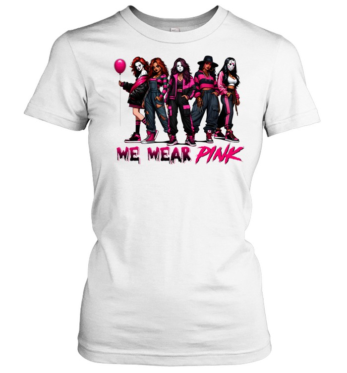 We Wear Pink Horror Slasher Girls Halloween Graphic Classic Women's T-shirt